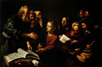 Dirck van Baburen Christ among the Doctors