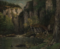 Gustave Courbet River and Rocks