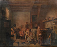 Jan Josef Horemans the Elder A schoolmaster and his pupils in an interior