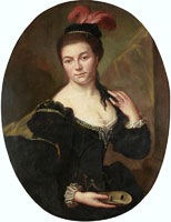 Circle of Jean-Baptiste Santerre Portrait of a lady
