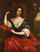 Follower of Peter Lely Portrait of a lady, seated three-quarter-length