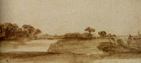 Rembrandt Wide River Landscape