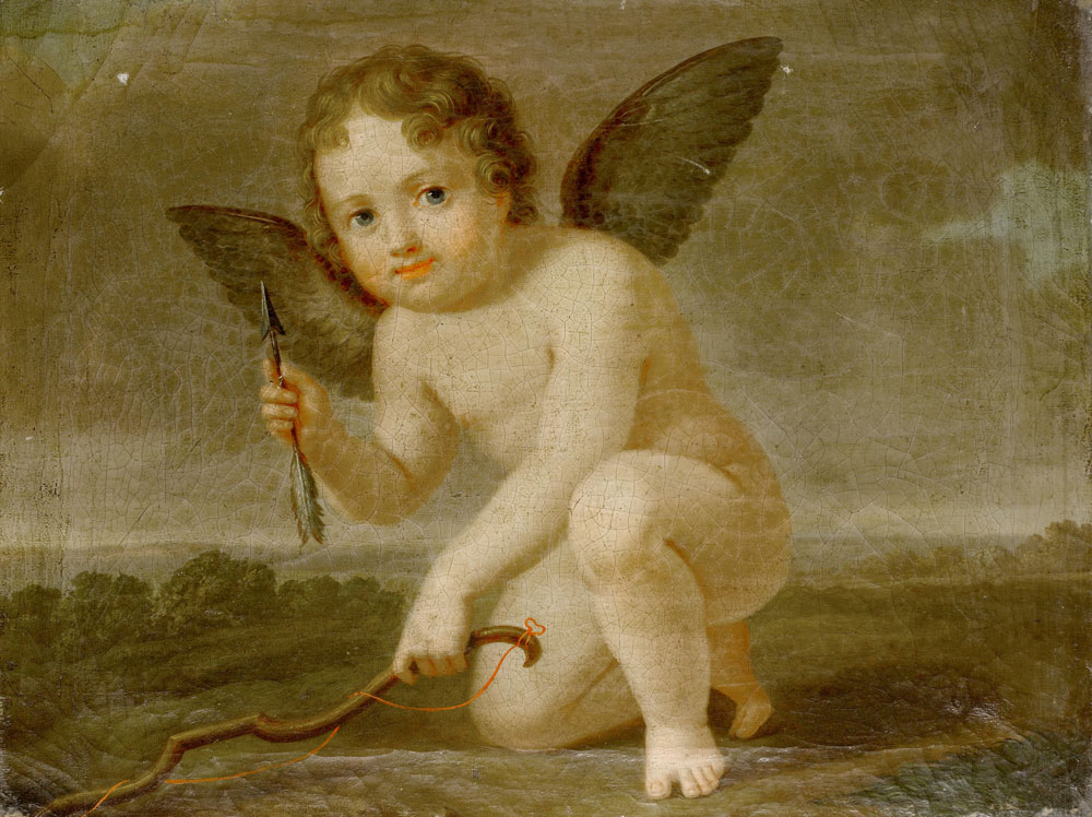 Follower of Anton Raphael Mengs - Cupid with his bow