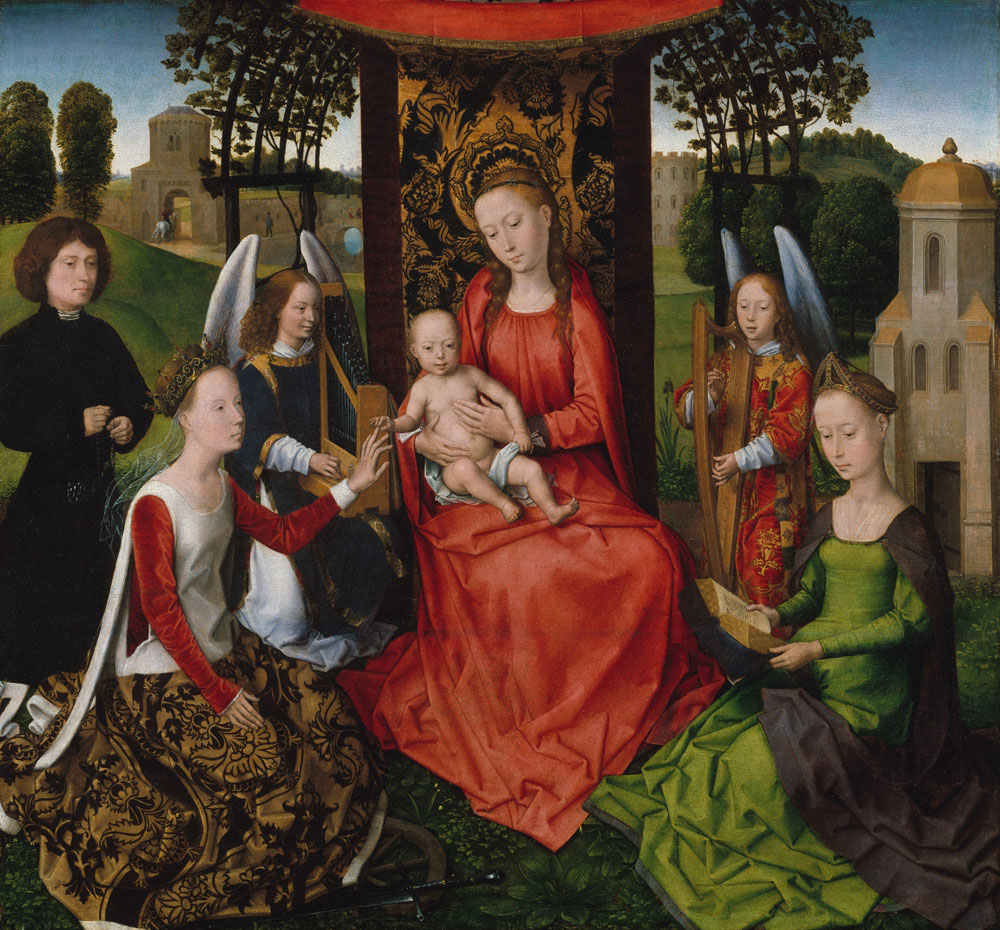 Hans Memling - Virgin and Child with Saints Catherine of Alexandria and Barbara