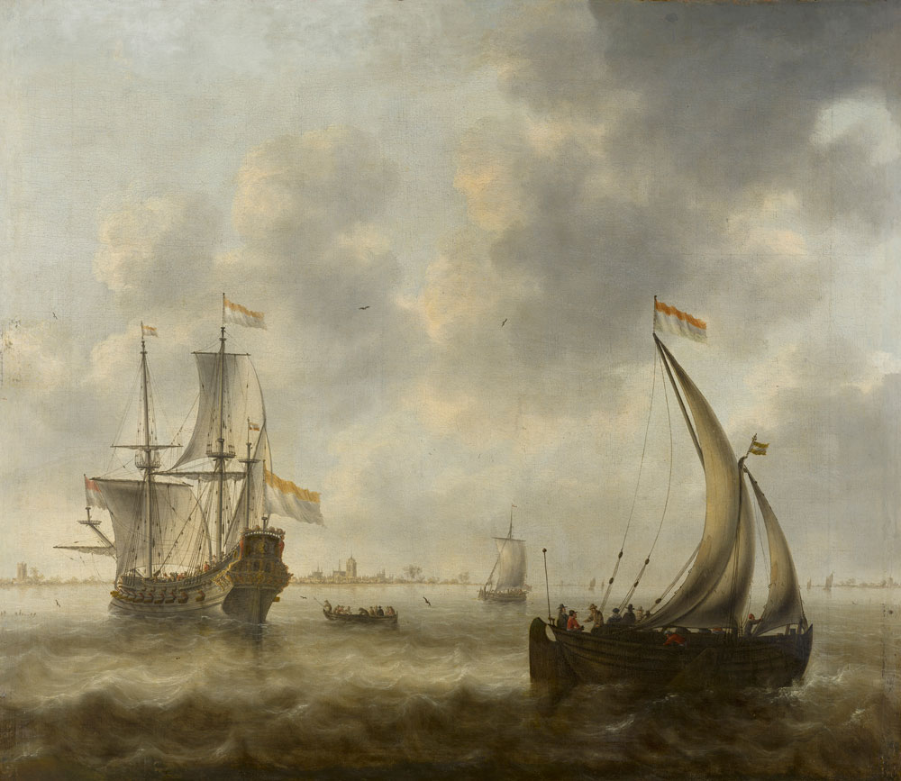 Jacob Adriaensz. Bellevois - View of Ships on a River