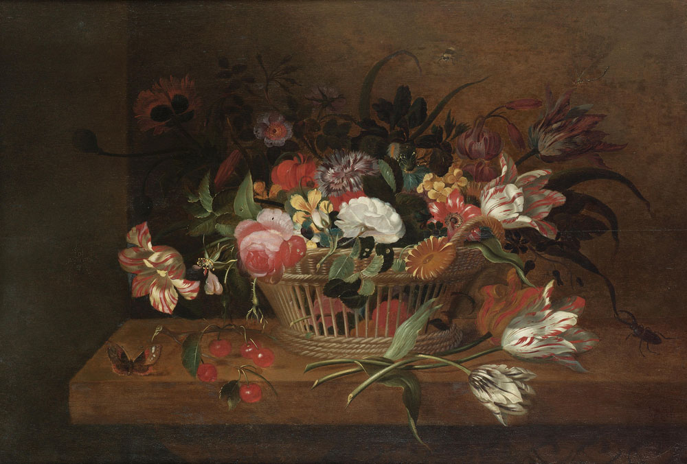 Jacob Marrel - Tulips, roses, poppies and other flowers