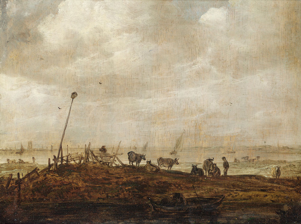 Jan Josefsz. van Goyen - A dune landscape with cattle grazing in the foreground