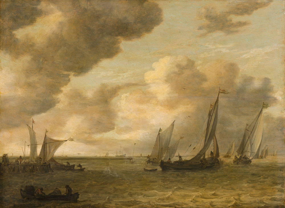 Jan van Goyen - Estuary with Sailing Boats