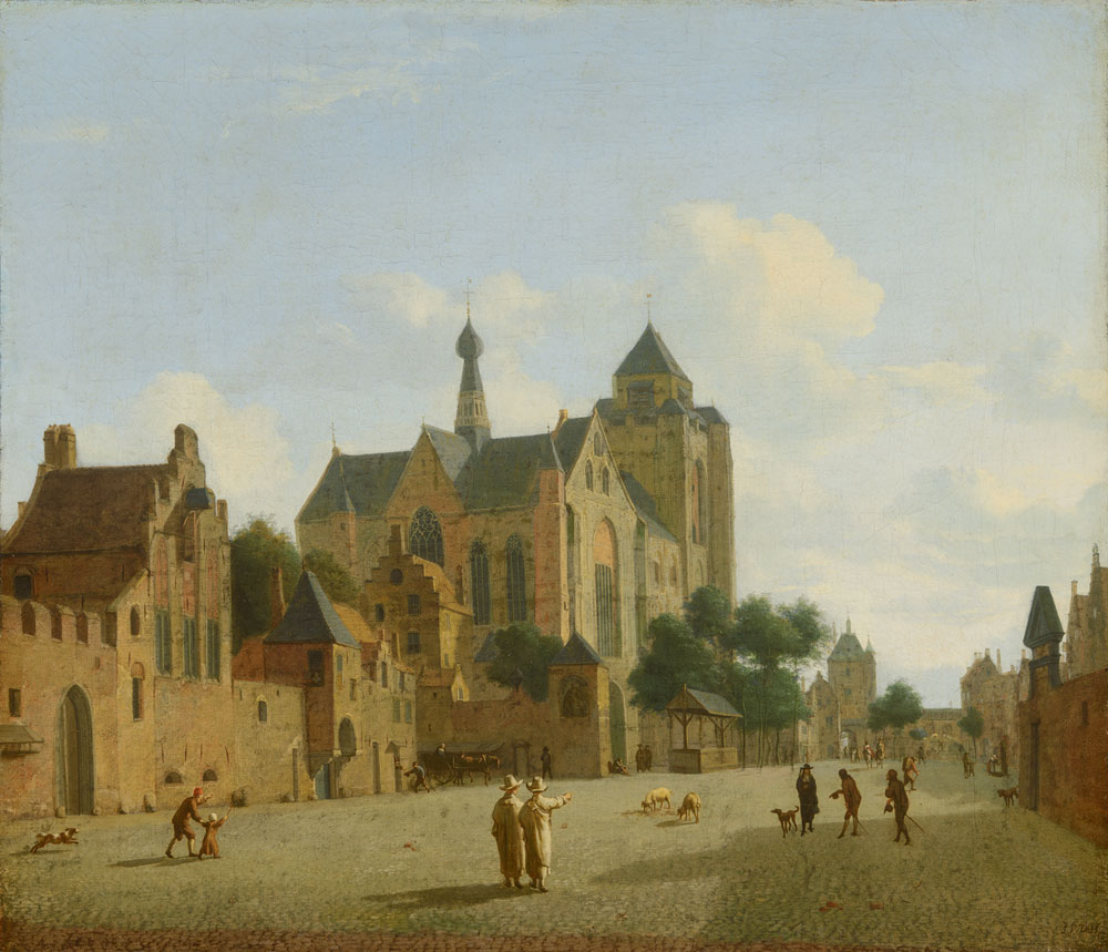 Jan van der Heyden - The Church at Veere