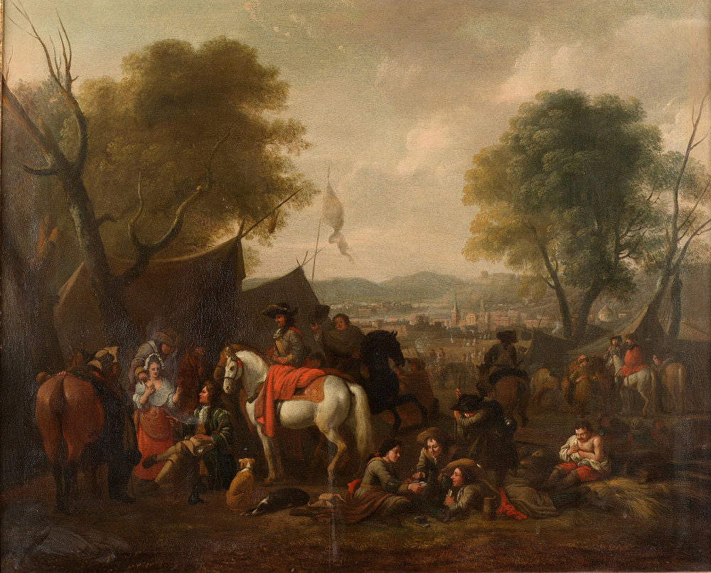 Jan van Huchtenburgh - Soldiers and horsemen resting