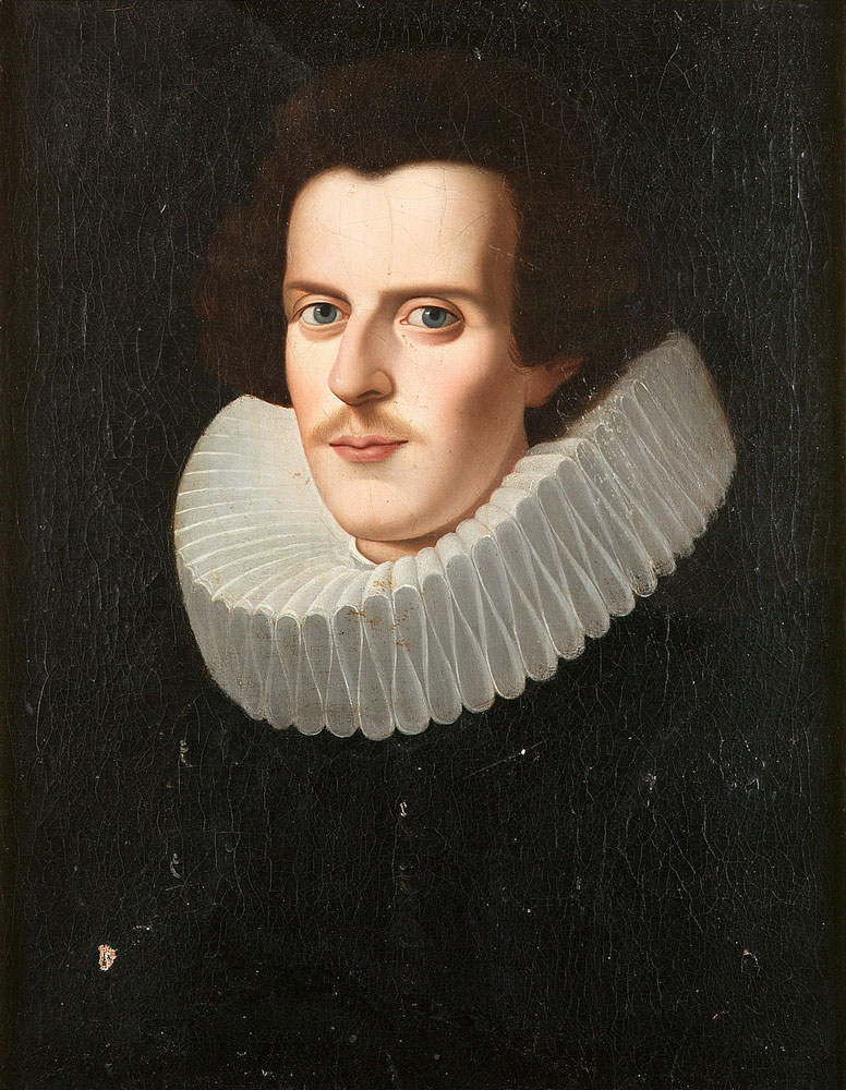Follower of Justus Sustermans - Portrait of a gentleman in black costume with a ruff