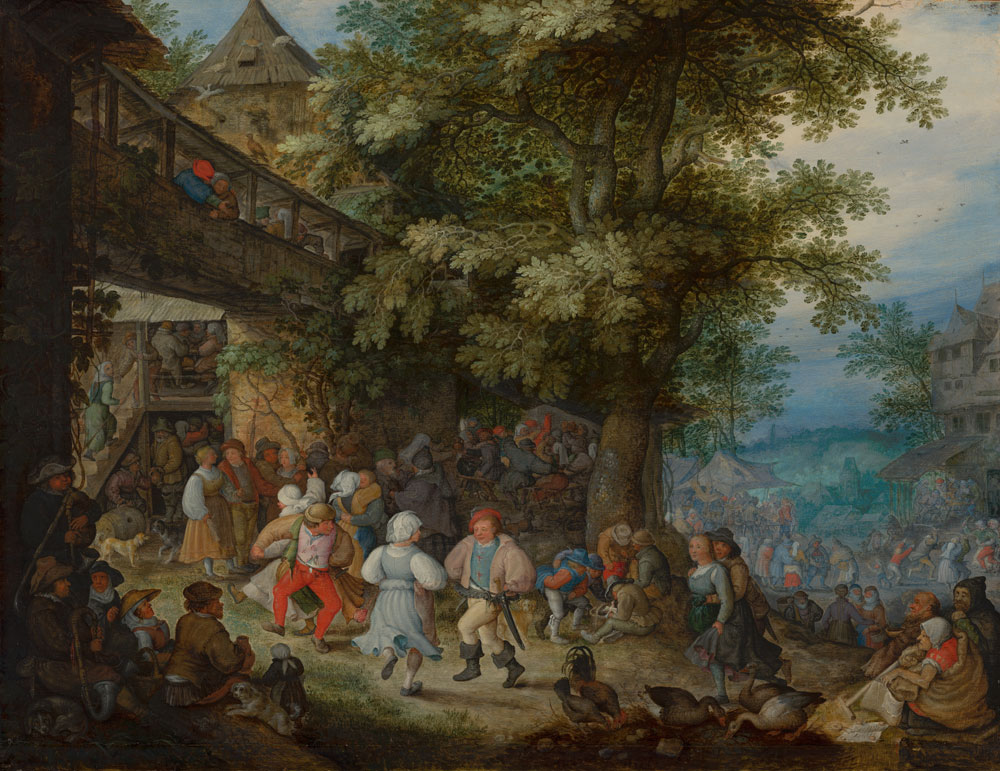 Roelant Savery - Peasants Dancing outside a Bohemian Inn