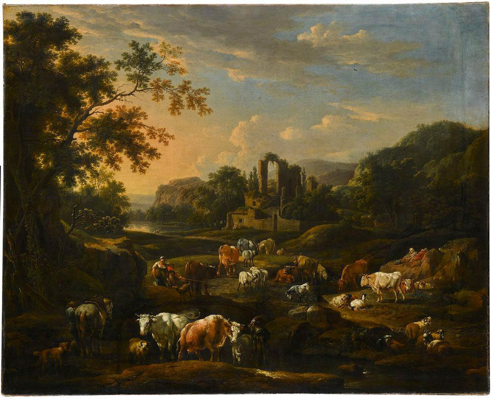 Willem van Bemmel - Landscape with Cattle