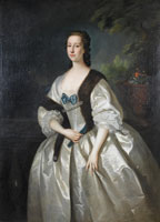 Circle of Alan Ramsay Portrait of a lady, said to be Alicia Oldfeld, three-quarter-length