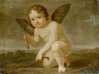 Follower of Anton Raphael Mengs Cupid with his bow