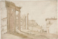 Cornelis Hendricksz. Vroom Ruins of the Tem­ple of Min­er­va in the Forum of Nerva