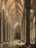 Giuseppe Bernardino Bison The nave of the Duomo, Milan, looking east