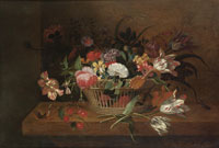 Jacob Marrel Tulips, roses, poppies and other flowers