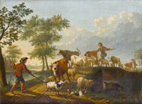 Jan van Gool Drovers with cattle