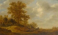 Jan Josefsz. van Goyen A wooded landscape with travellers halting before an inn