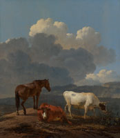 Karel Dujardin Italianate Landscape with Cattle
