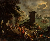 Circle of Paul Bril - The shipwreck of Saint Paul