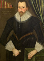 Circle of Robert Peake Portrait of a bearded gentleman