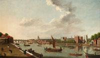 William James The Thames at Lambeth Palace