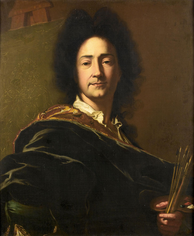 After Hyacinthe Rigaud - Self-portrait of the artist