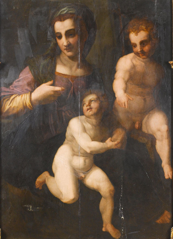 Workshop of Andrea del Sarto - The Madonna and Child with the Infant Saint John the Baptist