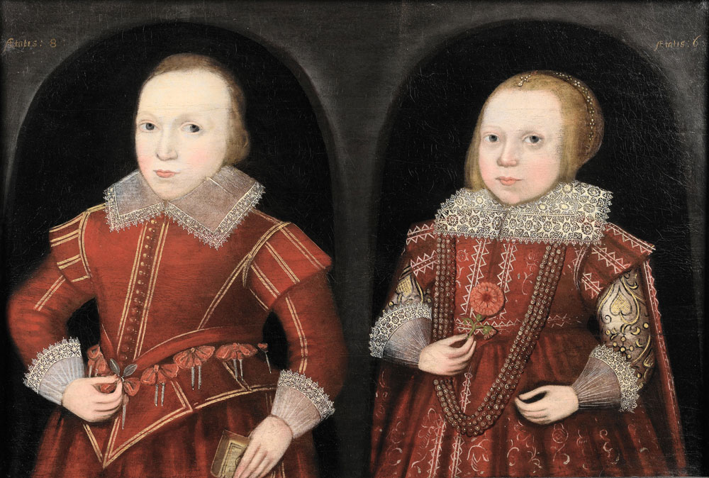 Anglo Dutch School - Portrait of two young children
