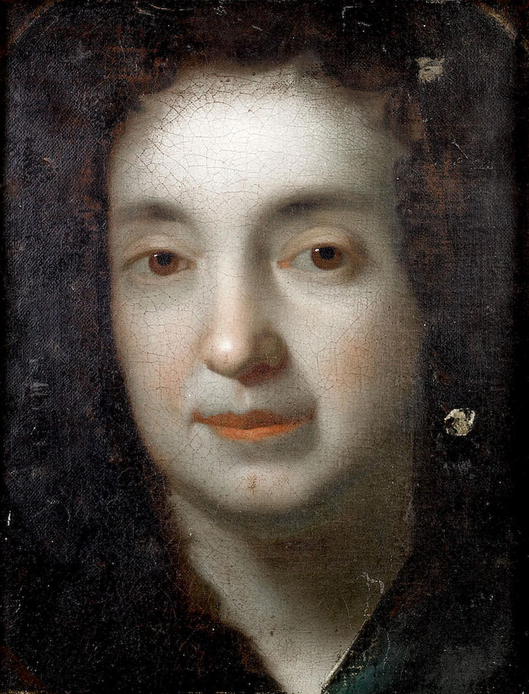 Anglo-Flemish School - Portrait of a lady, bust-length, in a blue dress