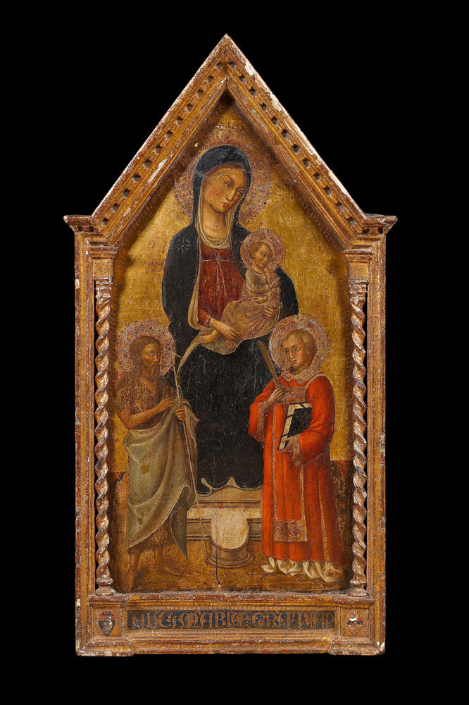 Workshop of Bicci di Lorenzo - Madonna and Child with Saint John the Baptist and Saint Lawrence