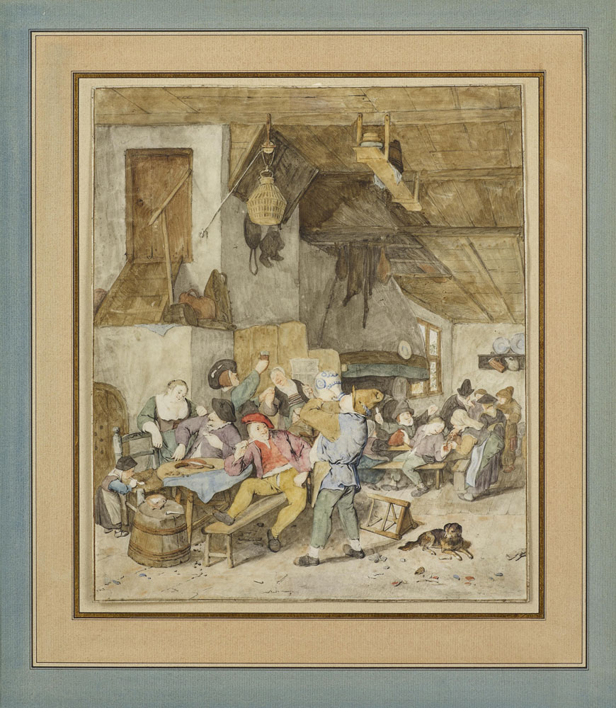 Cornelis Dusart - A Tavern Scene
