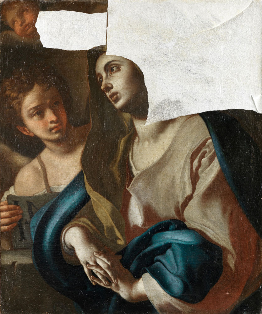 Studio of Francesco Solimena - The Madonna consoled by an angel
