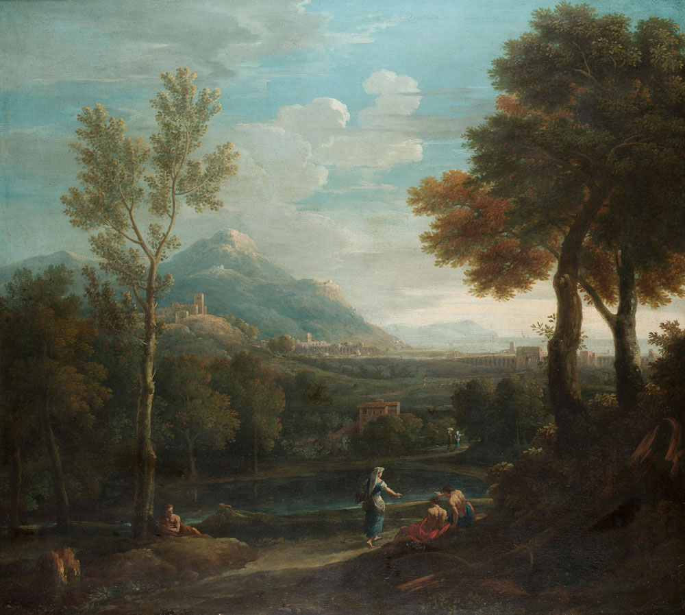 Jan Frans van Bloemen - An Italianate landscape