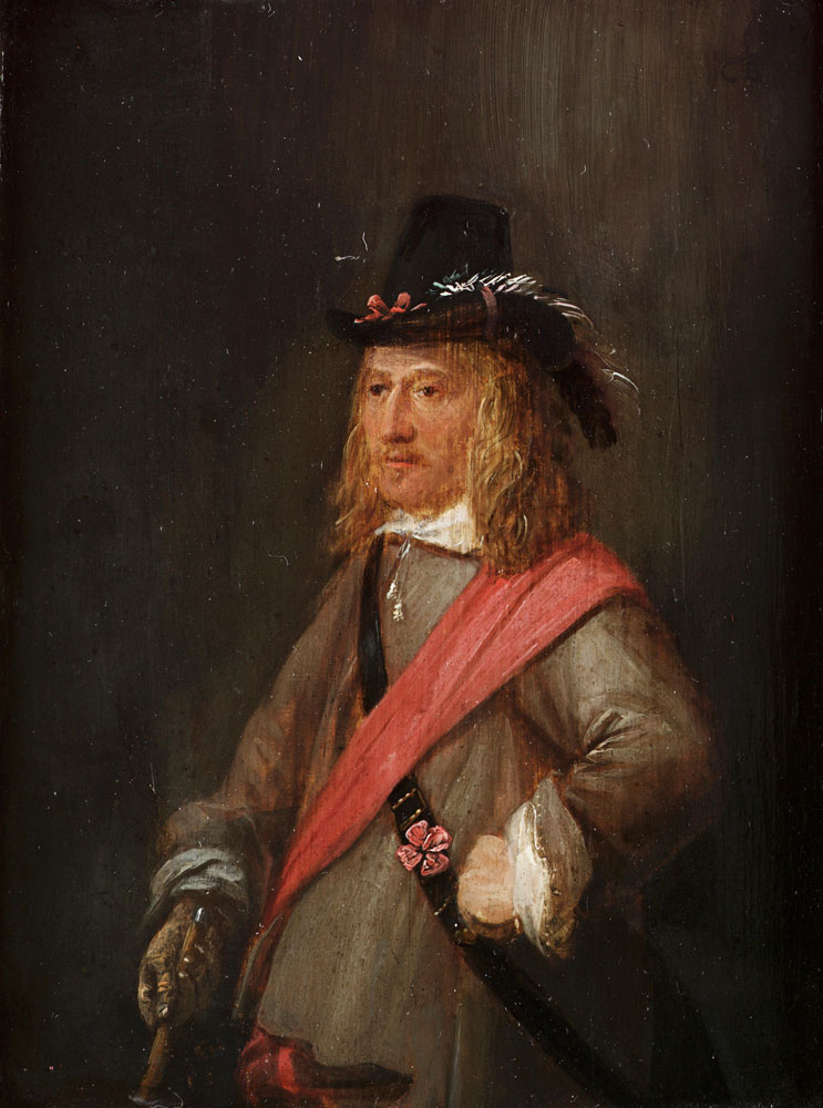 Joos van Craesbeeck - Portrait of an officer, small-half-length