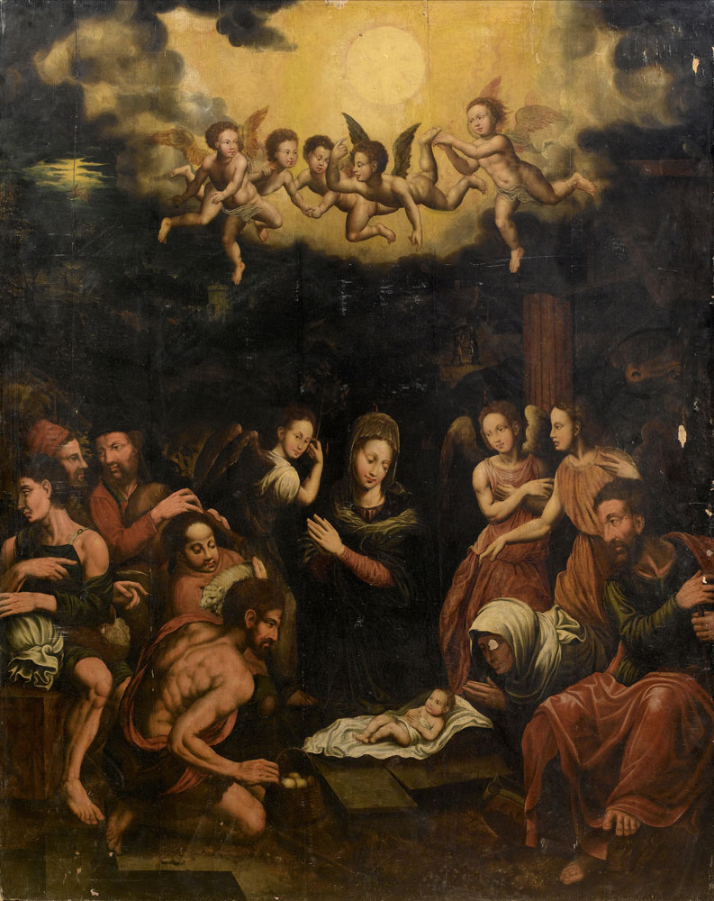 Workshop of Lambert Lombard - The Adoration of the Shepherds