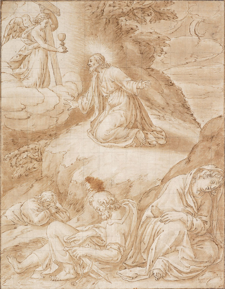 Attributed to Maerten de Vos - Christ on the Mount of Olives