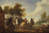 Adam Frans van der Meulen A Cavalry Engagement