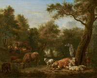 Adriaen van de Velde Wooded Landscape with Cattle