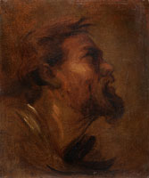 Manner of Anthony van Dyck The head of a bearded man
