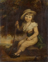 Circle of Daniel Gardner Portrait of a young boy