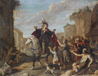 Hans Jordaens III Saint Martin dividing his cloak
