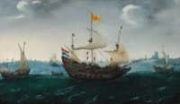 Hendrick Cornelisz. Vroom A Fleet at Sea