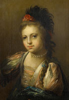 Circle of Jean-Baptiste Leprince Portrait of a girl, half-length