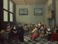 Joost Cornelisz. Droochsloot Interior with Musical Company