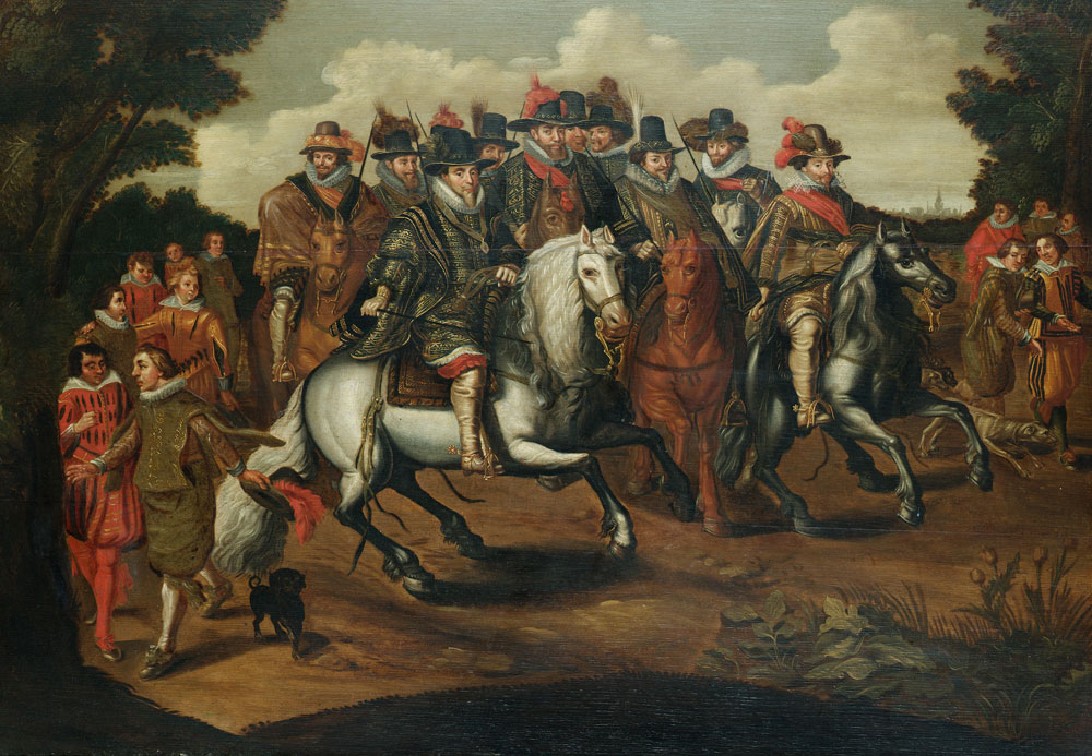 After Adriaen van de Venne - Cavalcade of Nassau princes