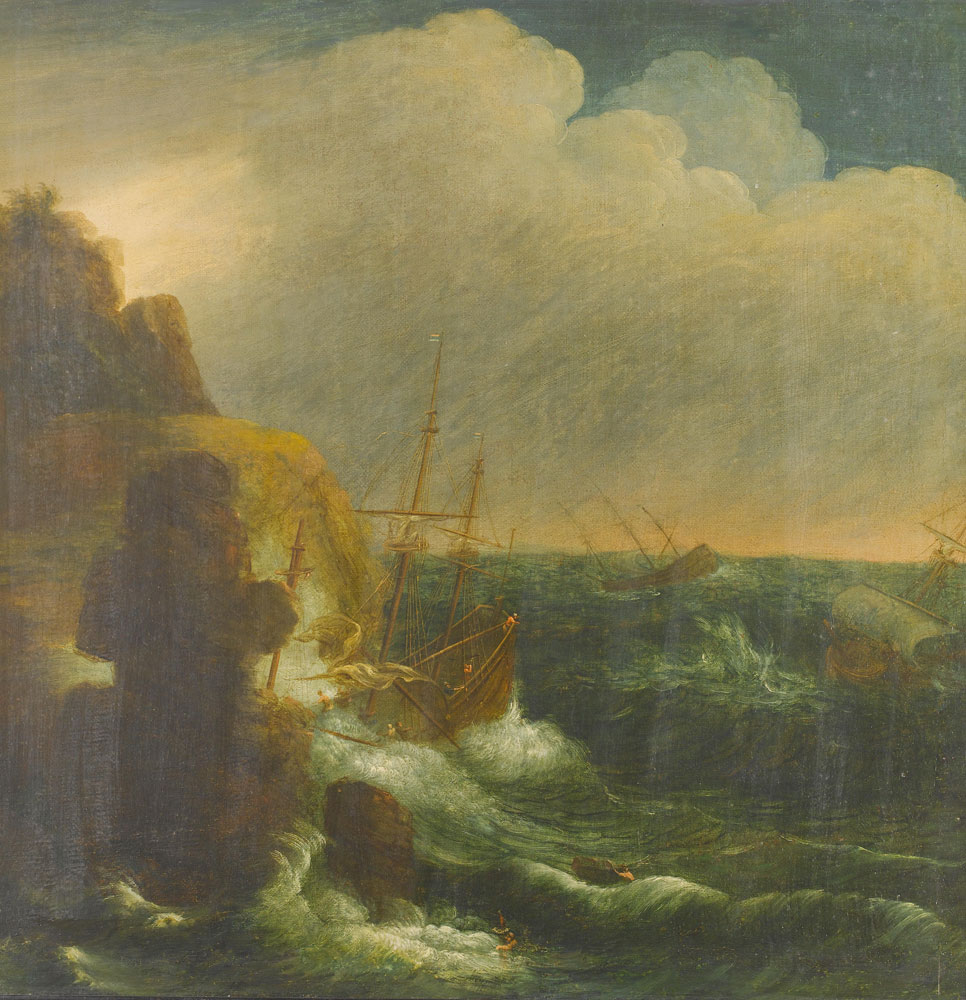 Follower of Andries van Eertvelt - A shipwreck on a rocky coast