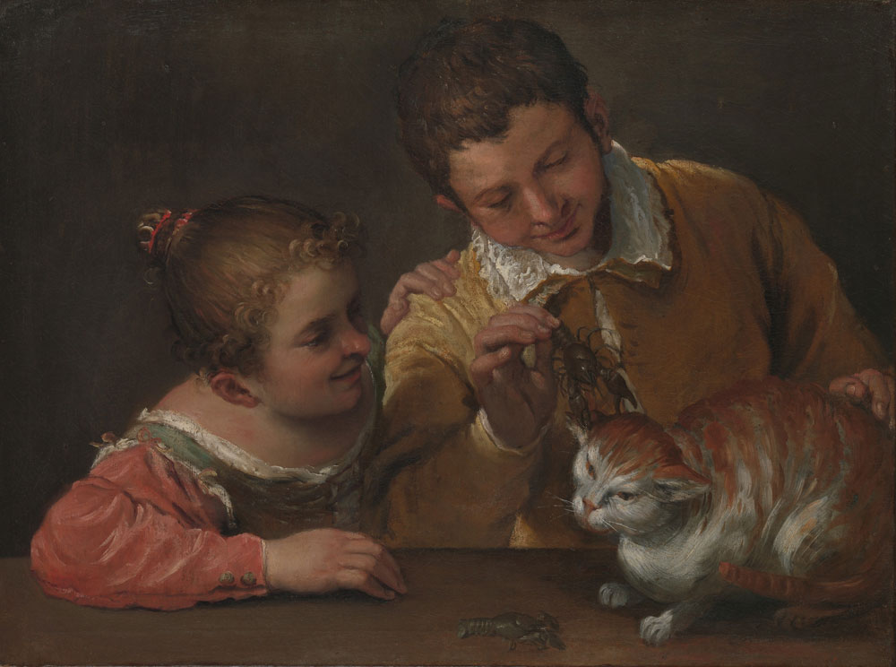 Annibale Carracci - Two Children Teasing a Cat